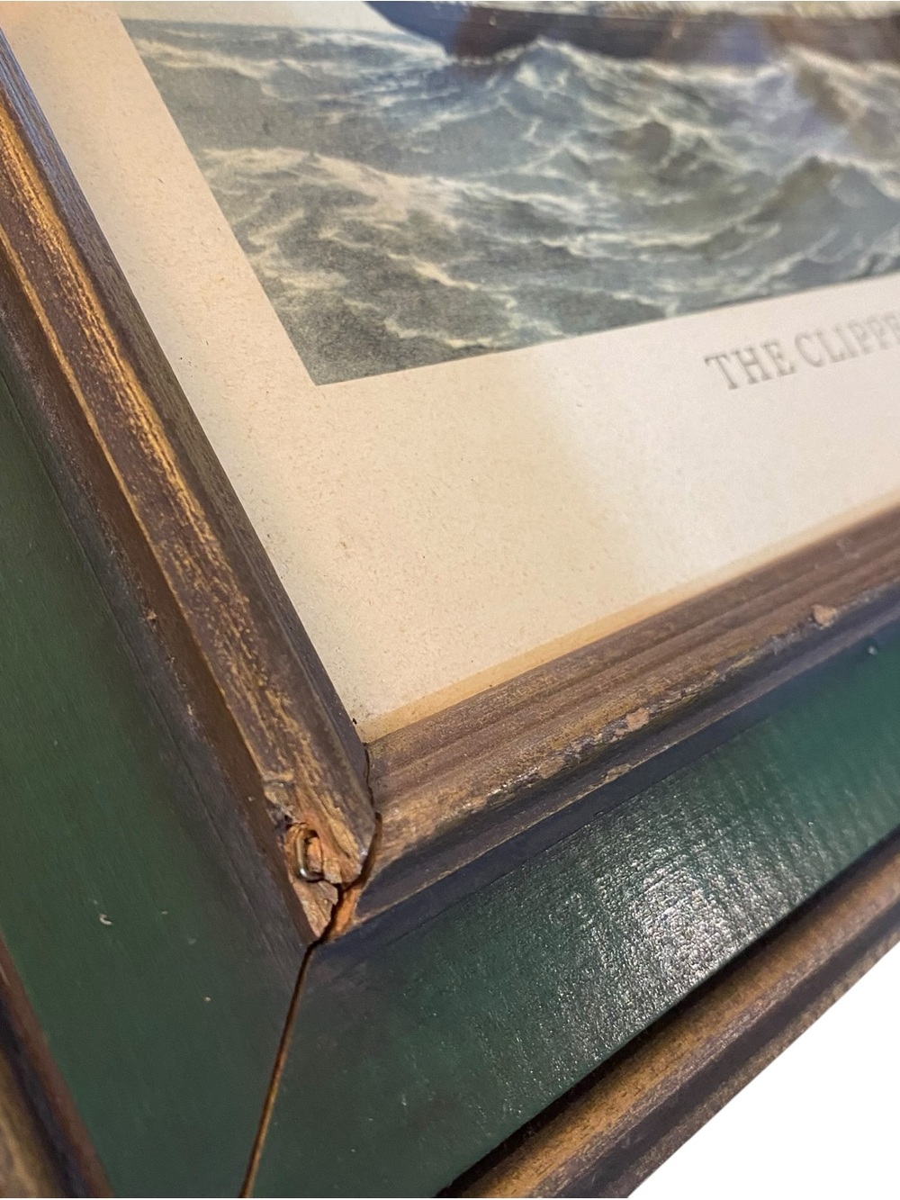 Vintage The Clipper Ship High Flyer Lithograph Framed Print Nautical - Picture 7 of 8
